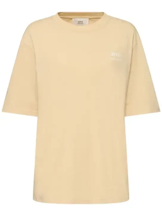 Logo printed boxy cotton t-shirt - Now 30% Off!