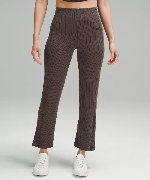 Ribbed Softstreme Zip-Leg High-Rise Cropped Pant 25" - 43% Price Drop!