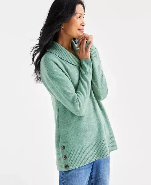 Women's Shawl Collar Button-Hem Sweater, Created for Macy's - 25% Off Today!