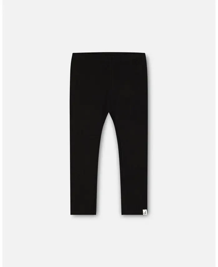 Girl Rib Leggings Black - Child