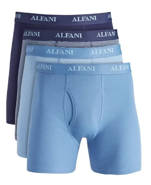 Men's 4-Pk. Regular-Fit Moisture-Wicking Boxer Briefs, Created for Macy's