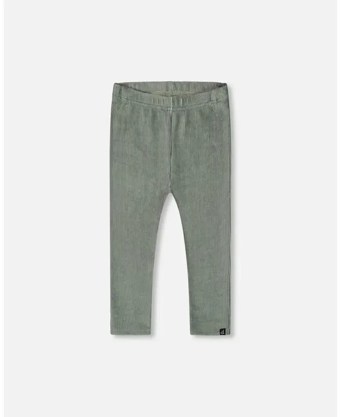 Toddler Girls Velvet Stretch Leggings Sage Green - Toddler|Child