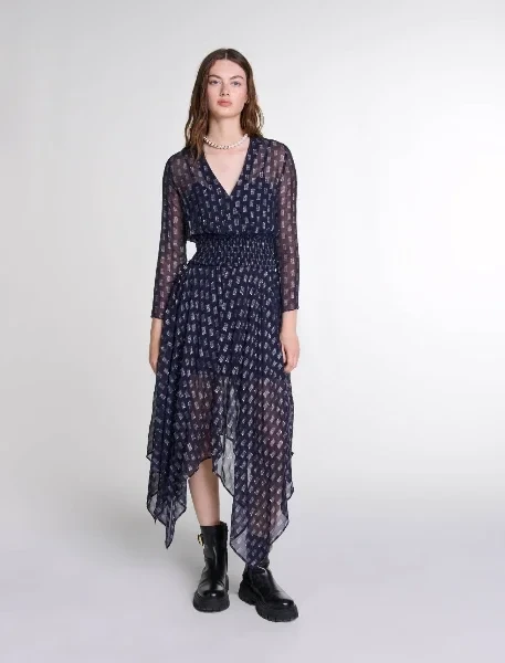 Asymmetrical floral maxi dress - 30% Off Limited Time!