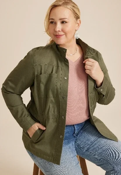 Plus Size Twill Jacket - Save $1650 Today!