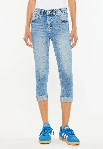 KanCan™ High Rise Rolled Hem Capri - 30% Price Drop!