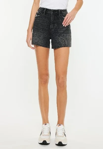 KanCan™ Black Super High Rise Frayed Hem 4.5in Boyfriend Short - Save 30% Today!