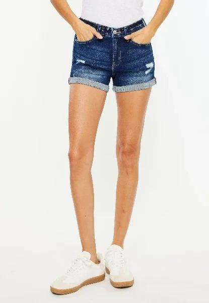 KanCan™ Dark Mid Rise Rolled Hem 3.5in Short - 30% Off Today!