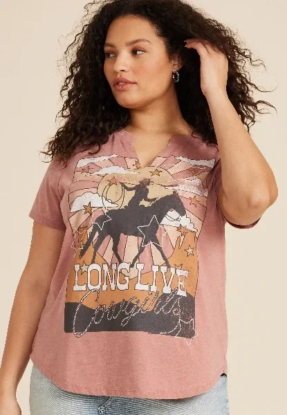 Plus Size Long Live Cowgirls Classic Fit Graphic Tee - Save $1499 Now!