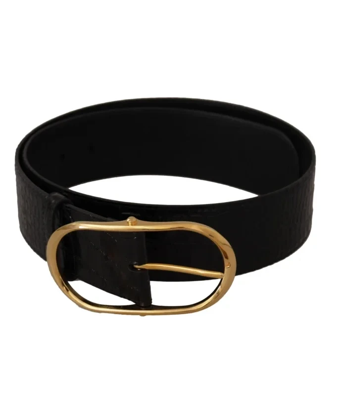 Chic Black Leather Logo Belt - 26% Discount Now!