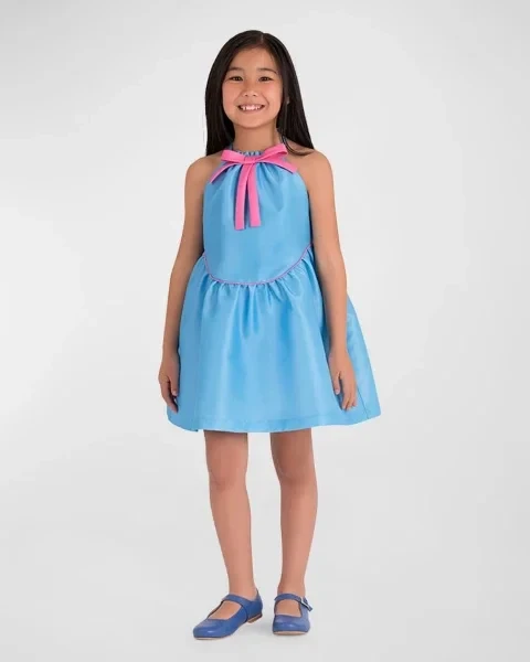 Girl's Petite Bow Dress, Size 3T-10