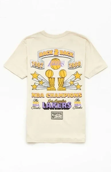 Mitchell & Ness Back To Back LA Lakers T-Shirt