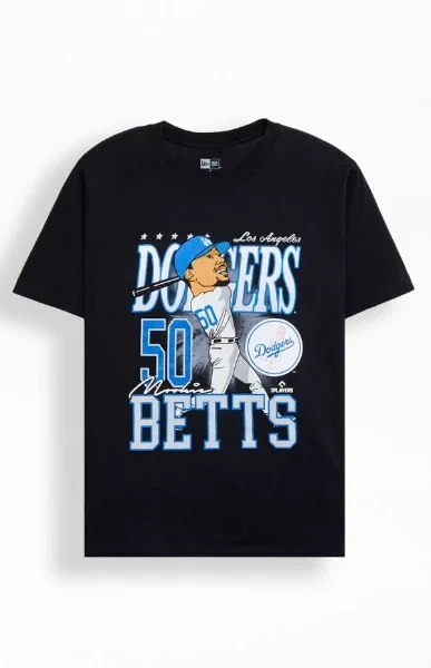 New Era LA Dodgers Mookie Betts Caricature T-Shirt - 51% Off Today!