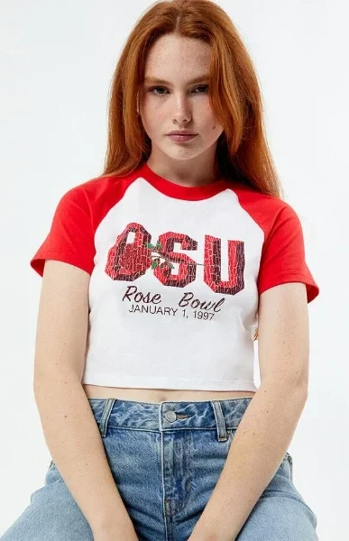 Champion x Rose Bowl OSU Rally Ringer T-Shirt - 60% Off Limited Time!