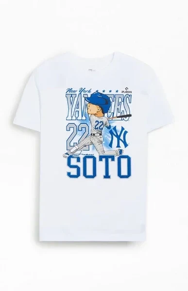 New Era Juan Soto 22 Yankees Caricature T-Shirt - 50% Price Drop!