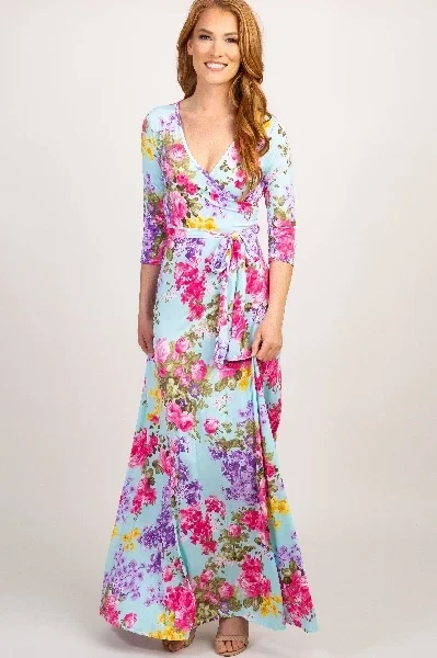 PinkBlush Mint Floral Sash Tie Dress - Save $2600 Today!