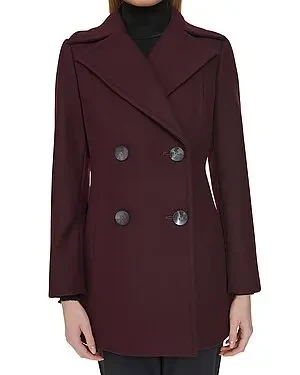 Cole Haan Fine Wool-Blend Twill Peacoat - 75% Price Drop!