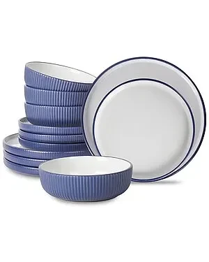 Christian Siriano Laro 12pc Stoneware Dinnerware Set - Save $6000 Now!