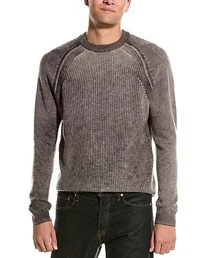 Autumn Cashmere Shaker Stitch Wool & Cashmere-Blend Crewneck Sweater - 68% Off Today!
