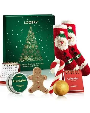 Lovery 8pc Stocking Stuffers, Christmas Calendar Bath & Body Gift Set - Now 72% Off!