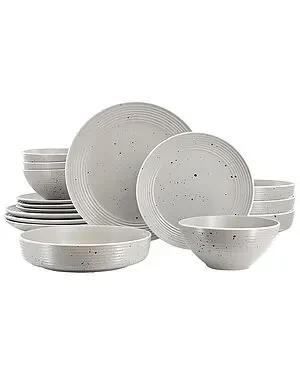 Elama Emilia 16pc Double Bowl Stoneware Dinnerware Set - 55% Price Drop!
