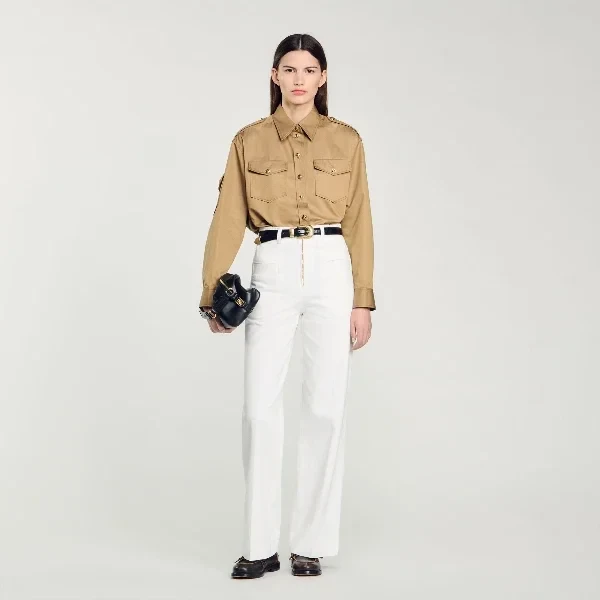 Wide-leg canvas pants - 52% Price Drop!