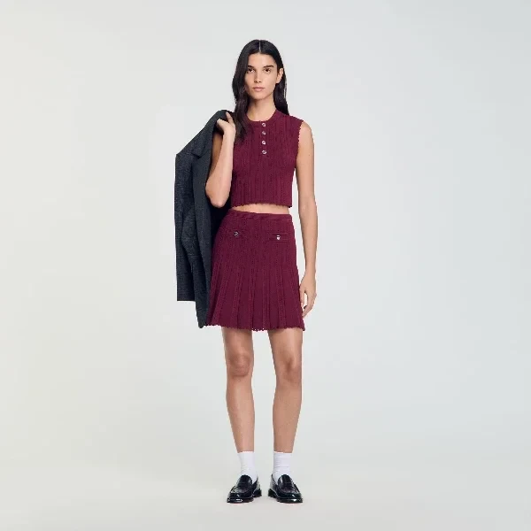 Short pleated knit skirt - Now 60% Off!