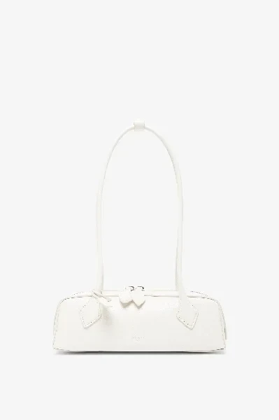 Le Teckel small white leather bag - Save $38100 Now!