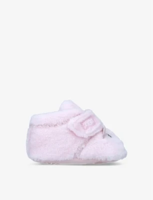 Bixbee Bear faux-fur booties 6-12 months