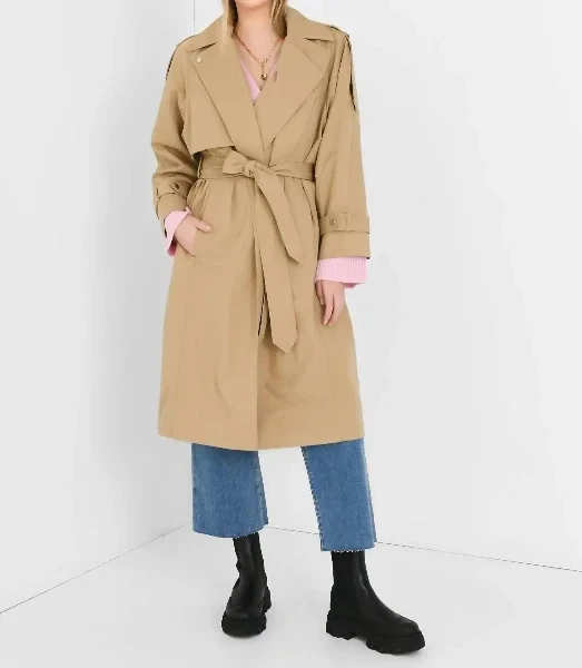 Wyatt Trench Coat In Tuscan Tan - Save $62000 Now!