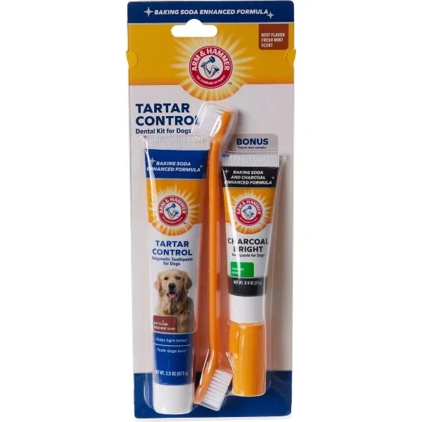 Arm & Hammer Tartar Control Dental Kit For Dogs - 4-Piece - 33% Off Limited Time!