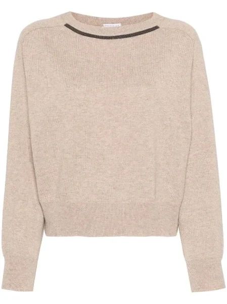 Long Sleeve Boat-Neck Sweater - Save $63100 Today!