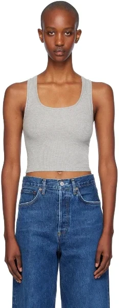 Gray Square Neck Tank Top - Save $5300 Today!