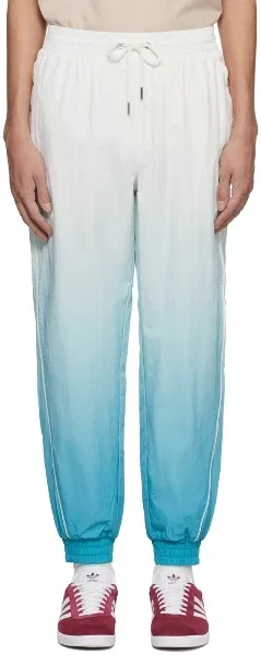 White & Blue Degrade Track Pants
