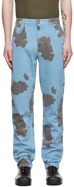 SSENSE Exclusive Blue Straight-Leg Jeans