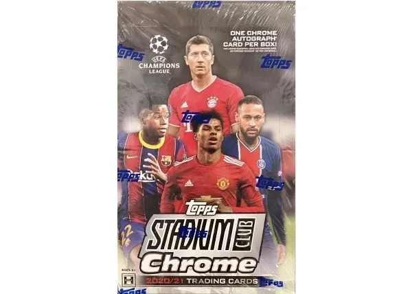 2020-21 Topps Chrome Stadium Club UEFA Champions League Soccer Hobby Box