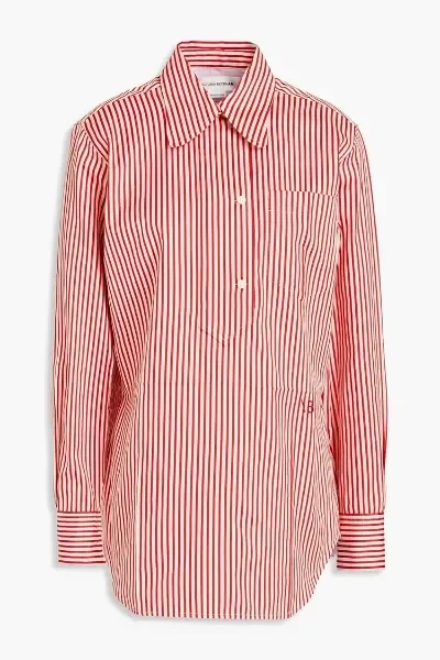 Striped cotton and silk-blend shirt