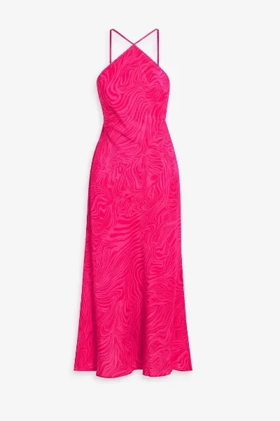Opal printed silk-crepe midi dress