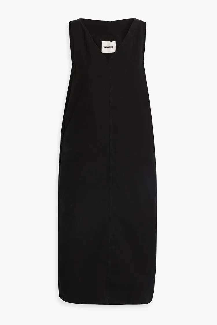 Brushed cotton midi dress