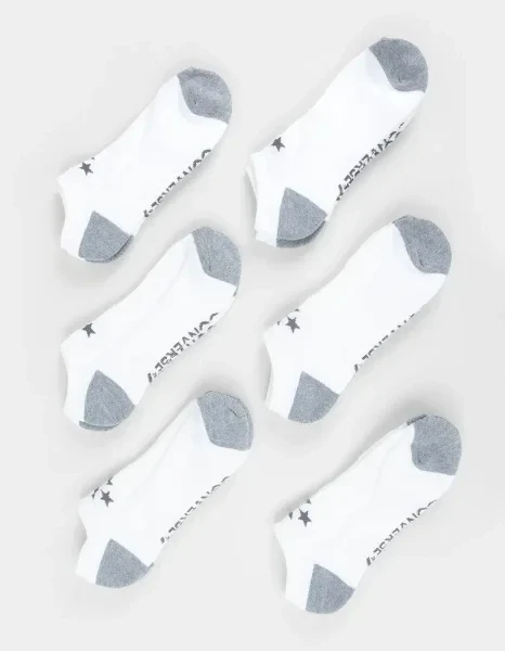 CONVERSE Star Chevron 6 Pack Mens No Show Socks - Save $641 Now!