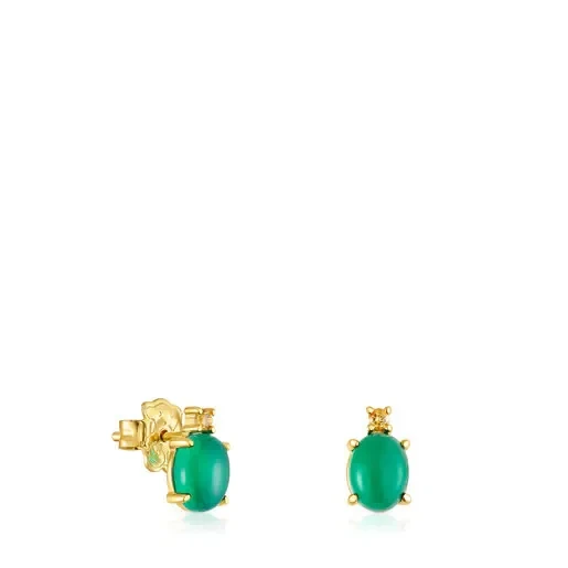 Silver vermeil Virtual Garden Earrings with chalcedony and citrine - Save 30% Today!