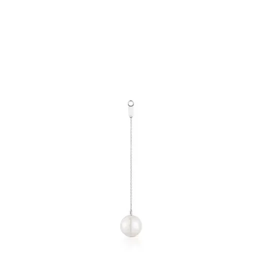Long white-gold Single earring with cultured pearl TOUS Grain - Save 20% Today!