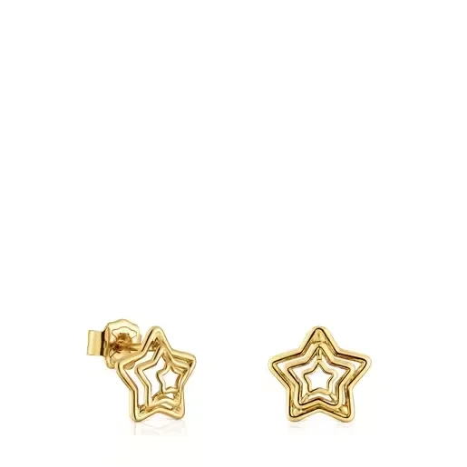 Bickie star Earrings with 18 kt gold plating over silver - Save $3600 Now!