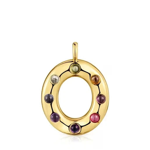 Medium Pendant with 18kt gold plating over silver and gemstones Sugar Party - Save 30% Today!