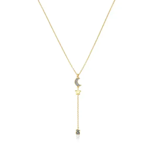 Silver Vermeil Nocturne Necklace with Diamond charms - Now 30% Off!