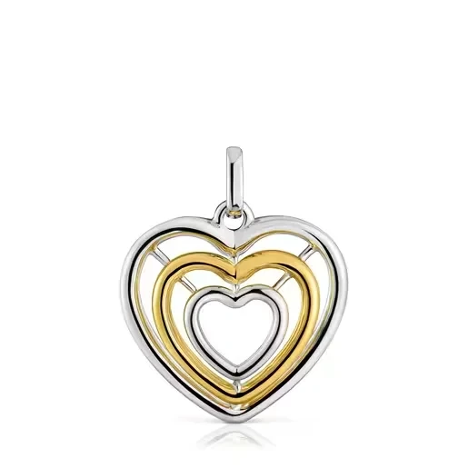 Bickie two-tone triple heart Pendant - Save $3600 Now!