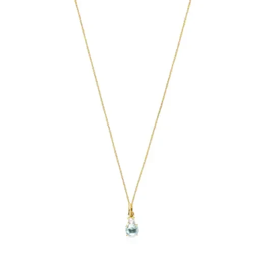 Mini Ivette Necklace in Gold with Topaz and Pearl - 30% Off Limited Time!