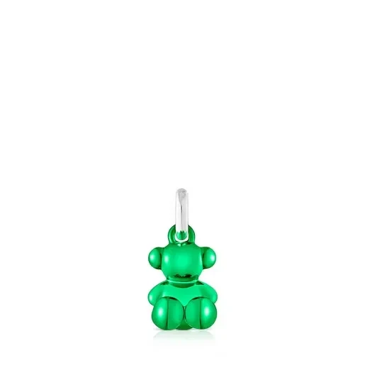 Small Bold Bear green steel bear Pendant - 30% Price Drop!