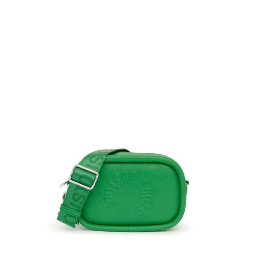 Green leather Crossbody reporter bag TOUS Miranda - Save $8700 Today!