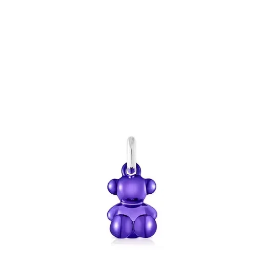 Small Bold Bear lilac steel bear Pendant - Save $3900 Now!