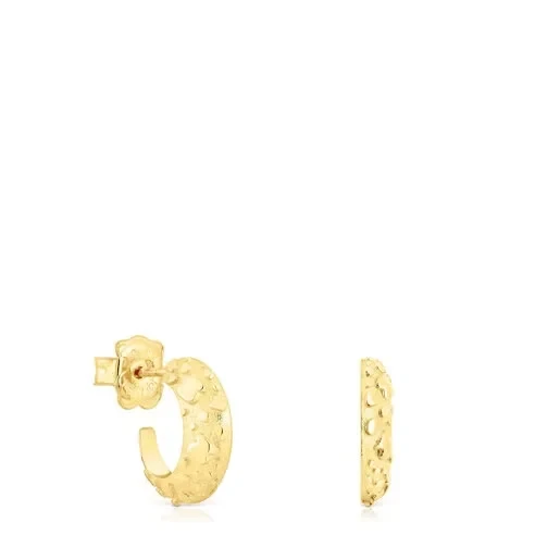 Hoop earrings with 18kt gold plating over silver Dybe - 30% Discount Now!